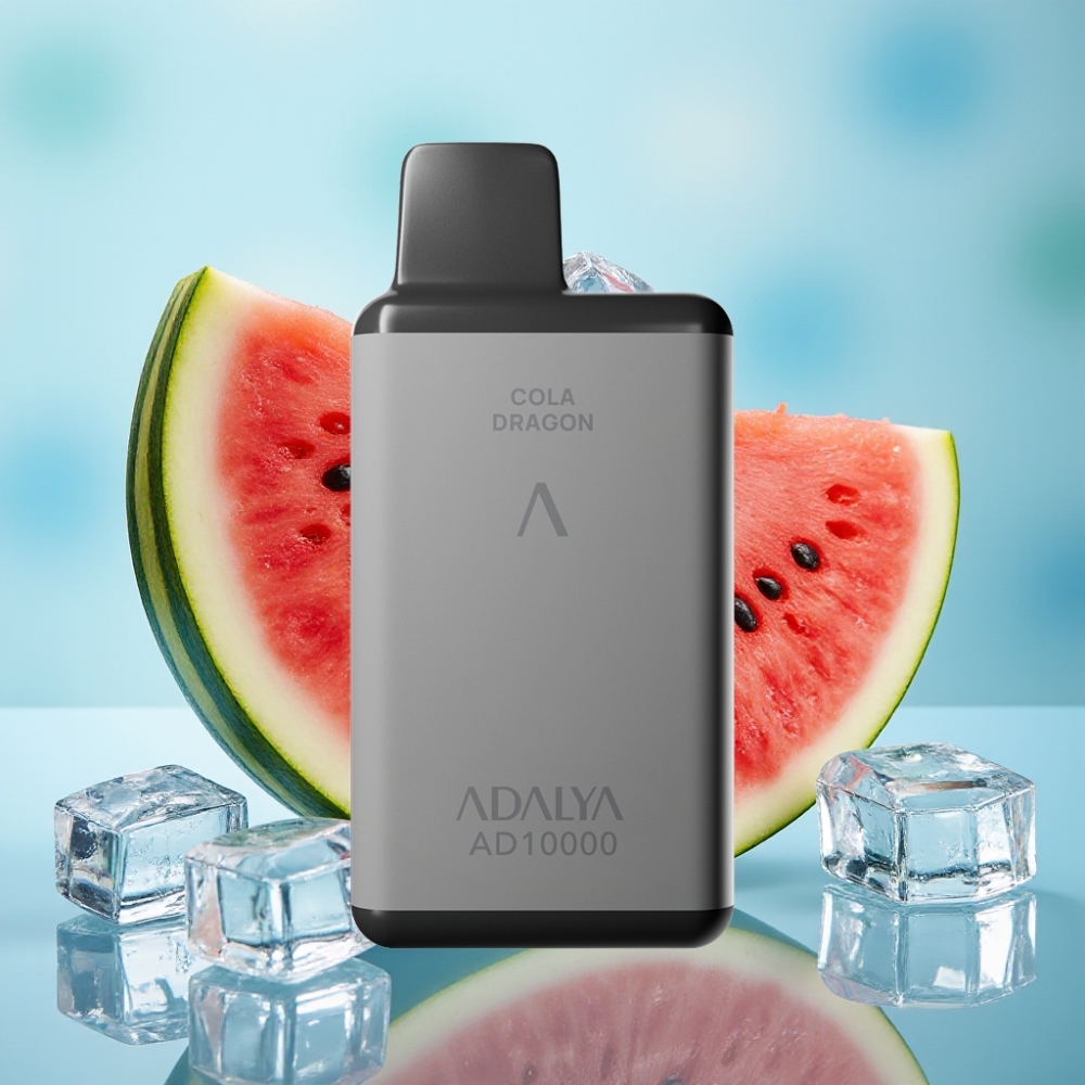 Adalya AD 10000 Puffs Vape Desechable Gris Espacio Tubo de Aluminio 14 ml 2 Nicotina Sabor Sandía Helada