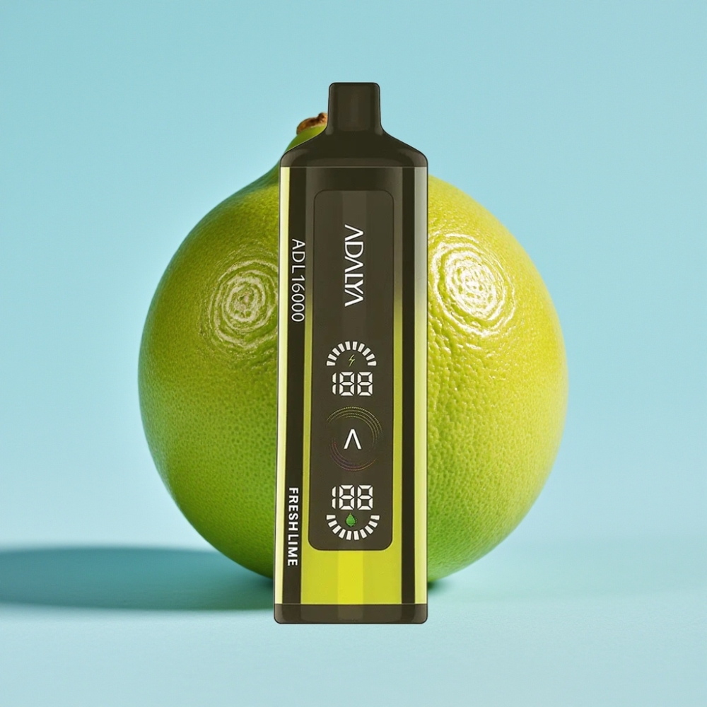 Adalya ADL 16000 PRO Vape Desechable con Pantalla Digital Bobina Mesh Inteligente y Sabor Lima Fresca
