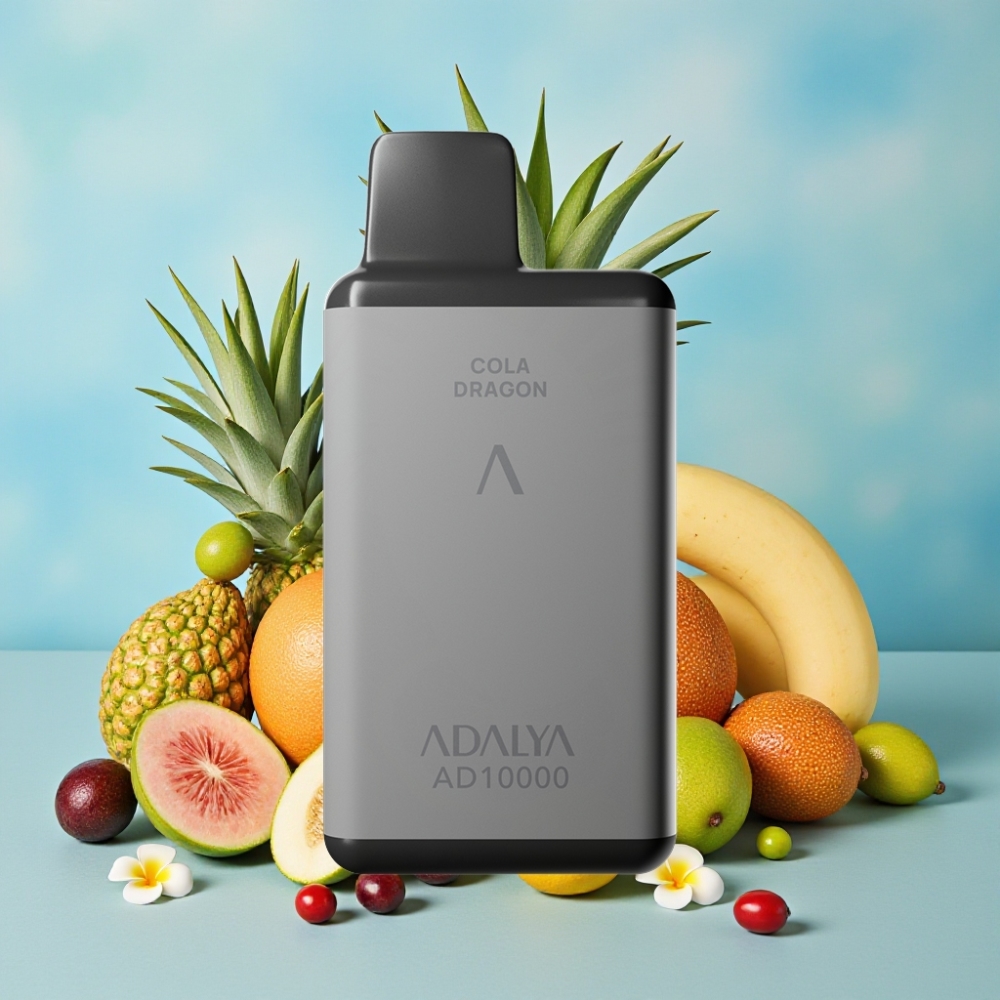 Adalya AD 10000 Puffs Vape Desechable Gris Espacial Hawaii Recargable USB-C