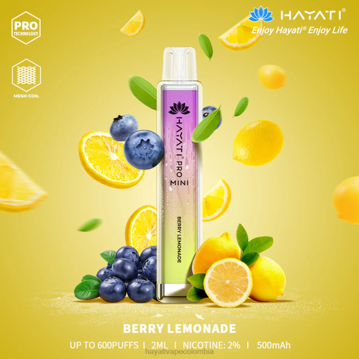 Hayati flavours Colombia - 0NLV2 Hayati Pro Mini desechable limonada de bayas