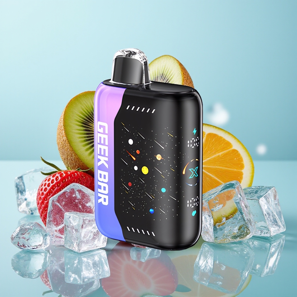 GEEK BAR Pulse X 42K Puffs Edición Meteoro Fresa Kiwi Helada Pantalla 3D Batería 820mAh