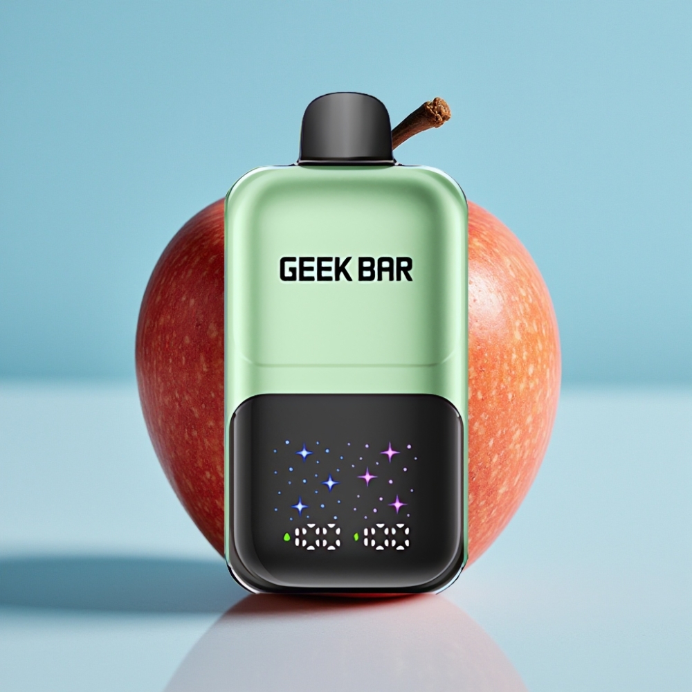 GEEK BAR 2GO Pantalla Grande Interactiva 50000 Caladas 20ml Doble Tanque Sabor Doble Manzana AB