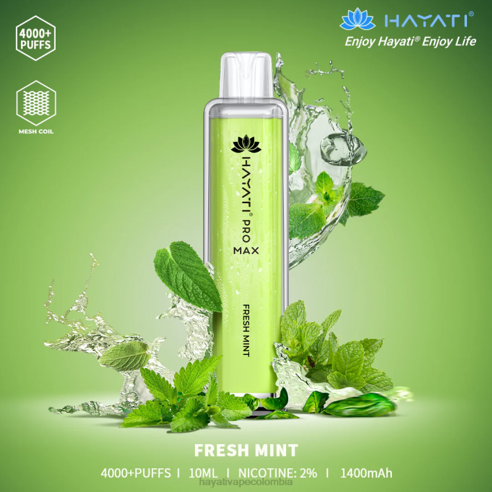 Hayati vape flavours - 0NLV104 Hayati Pro Max desechable menta fresca