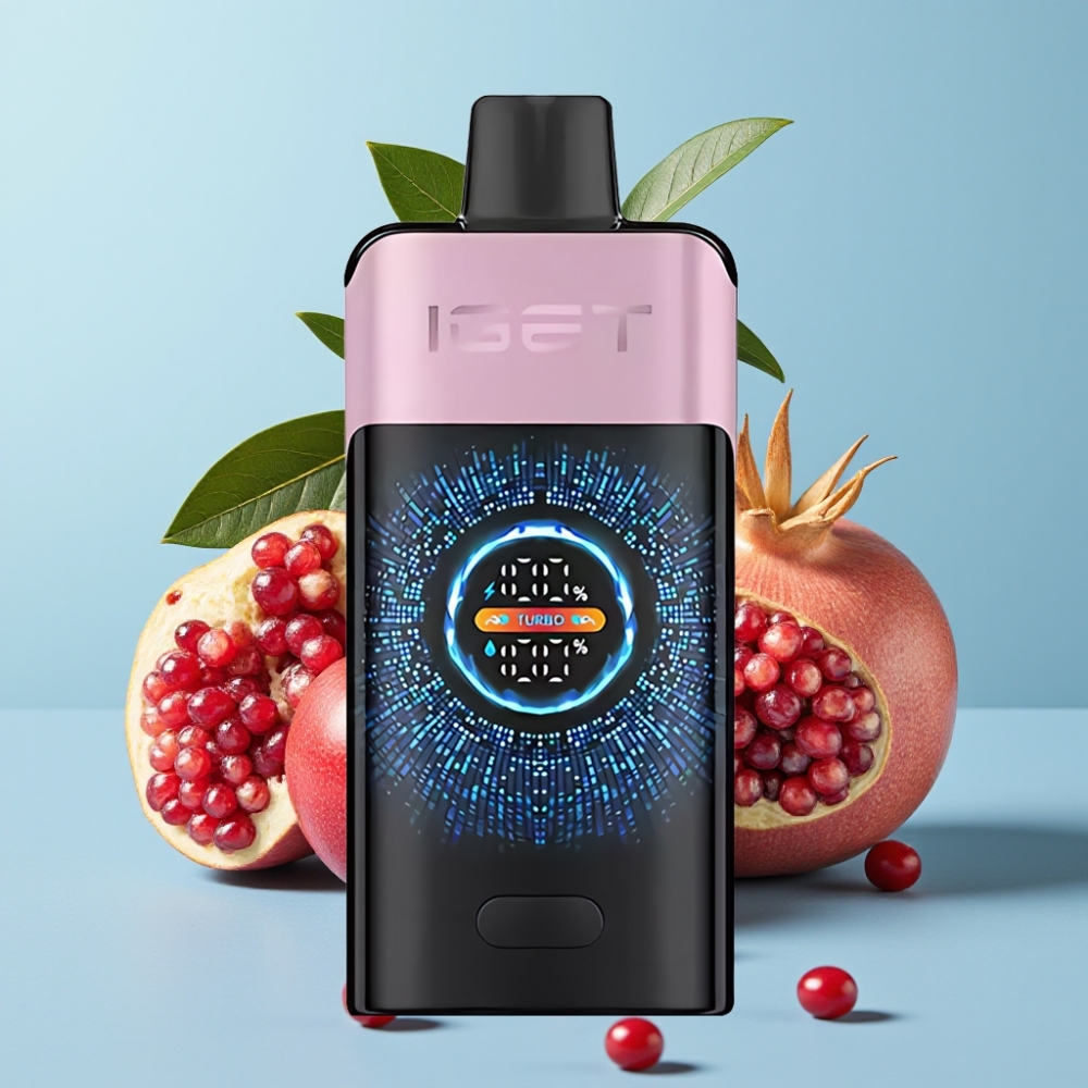 IGET ONE 12000 Puffs Vape Desechable Cereza Granada Modo Regular/Turbo 2700mAh