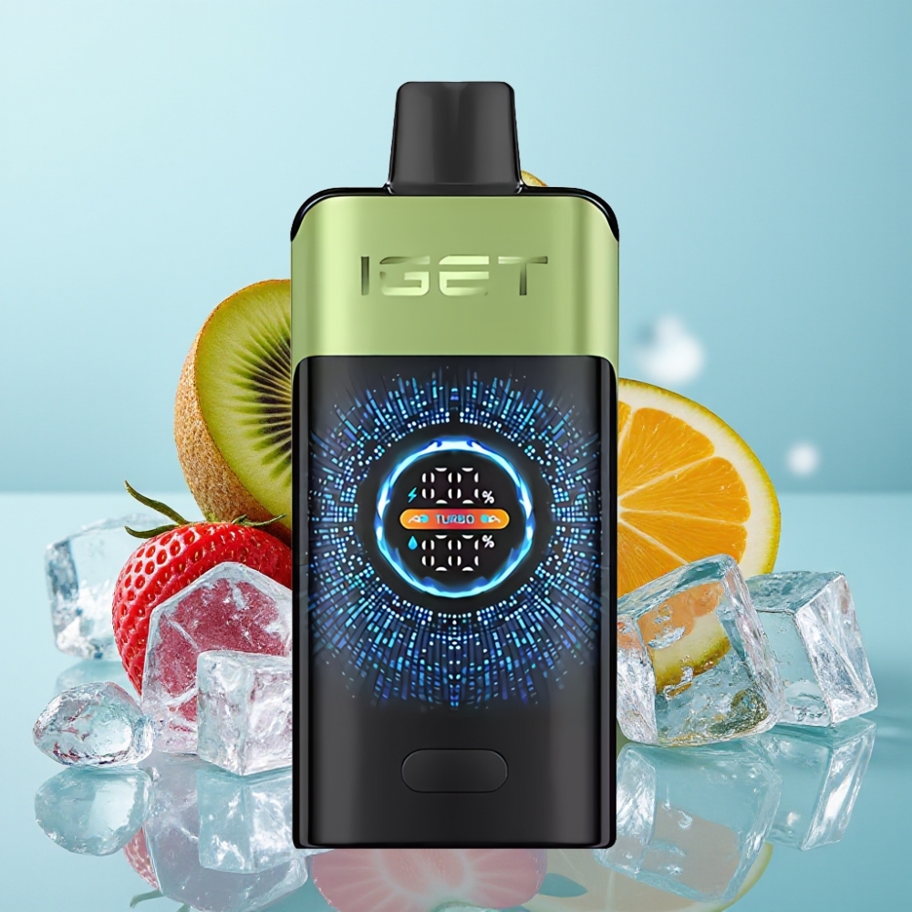 IGET ONE 12000 Puffs Vape Desechable con Pantalla Curva y Sabor Fresa Kiwi Hielo
