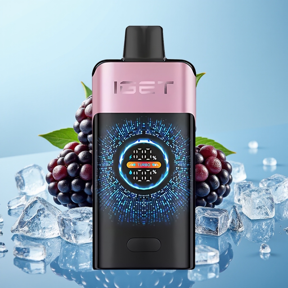 IGET ONE 12000 Caladas Material PCTG+ALU+PC Batería 2700 mAh Sabor Zarzamora Helada