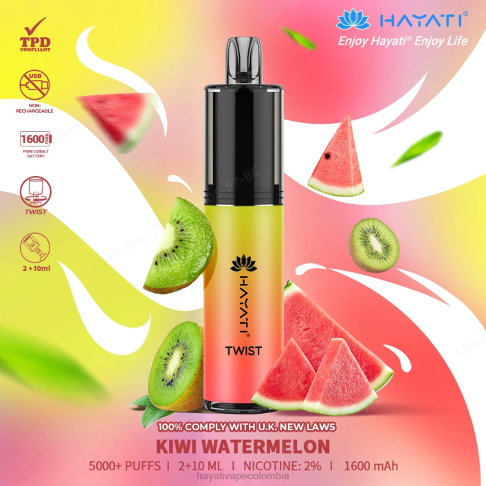Hayati vape flavours - 0NLV74 Hayati Twist desechable sandia kiwi