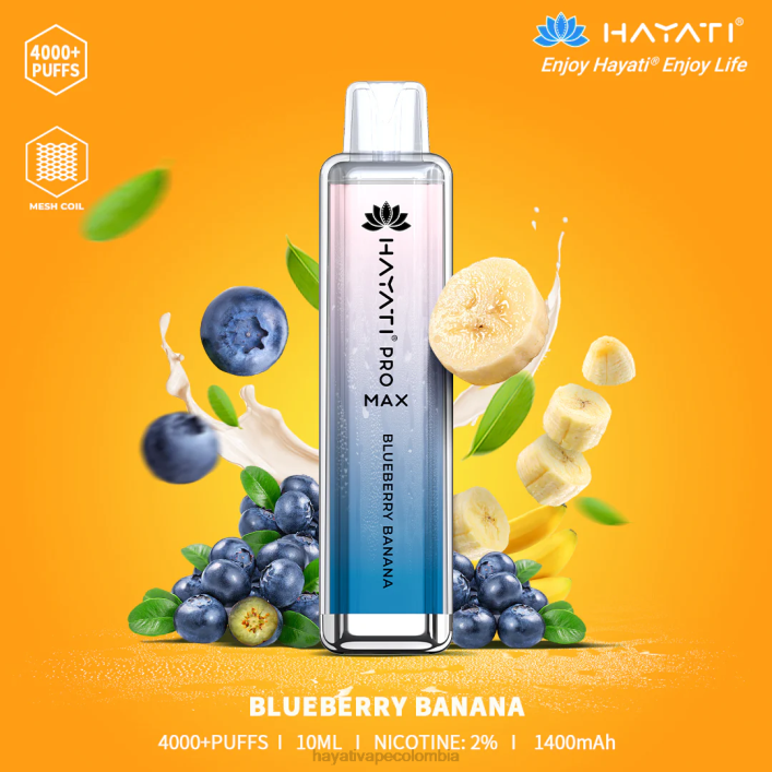 Hayati vape review - 0NLV138 Hayati Pro Max desechable plátano arándano
