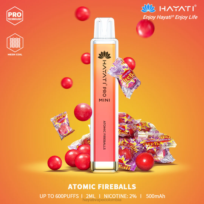 Hayati vape Colombia - 0NLV1 Hayati Pro Mini desechable bola de fuego atómica