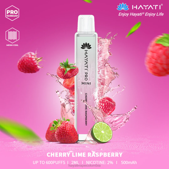 Hayati vape near me - 0NLV26 Hayati Pro Mini desechable cereza lima frambuesa