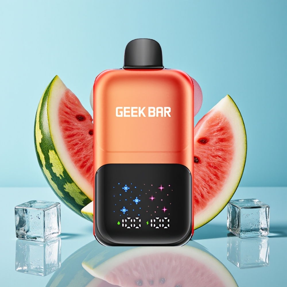 GEEK BAR 2GO Pantalla Grande Interactiva 50000 Caladas 20mL Dual Sabor: Sandía Chicle Helado