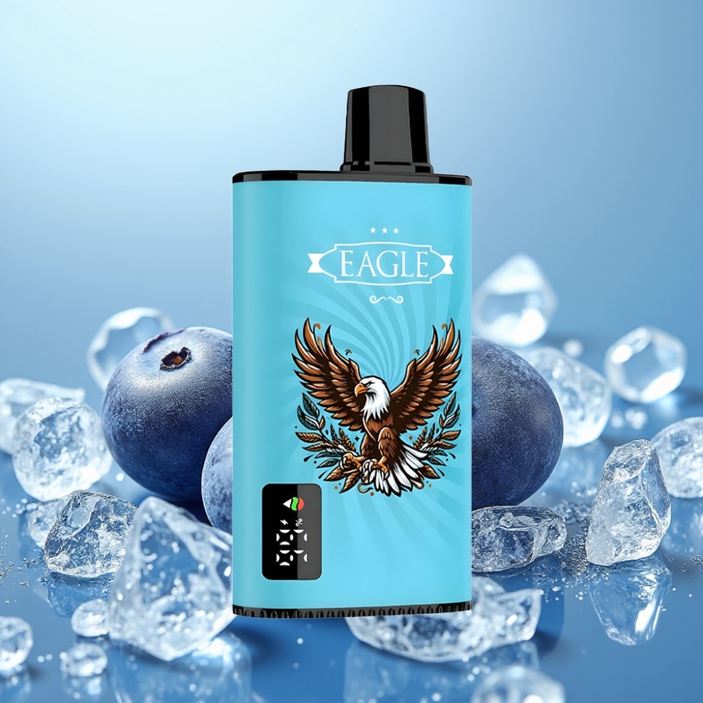 JNR EAGLE Smart 23000 Puffs Vape Desechable con Pantalla Digital, Bobina Mesh 1.0ohm, Aire Ajustable, Sabor Arándano Hielo