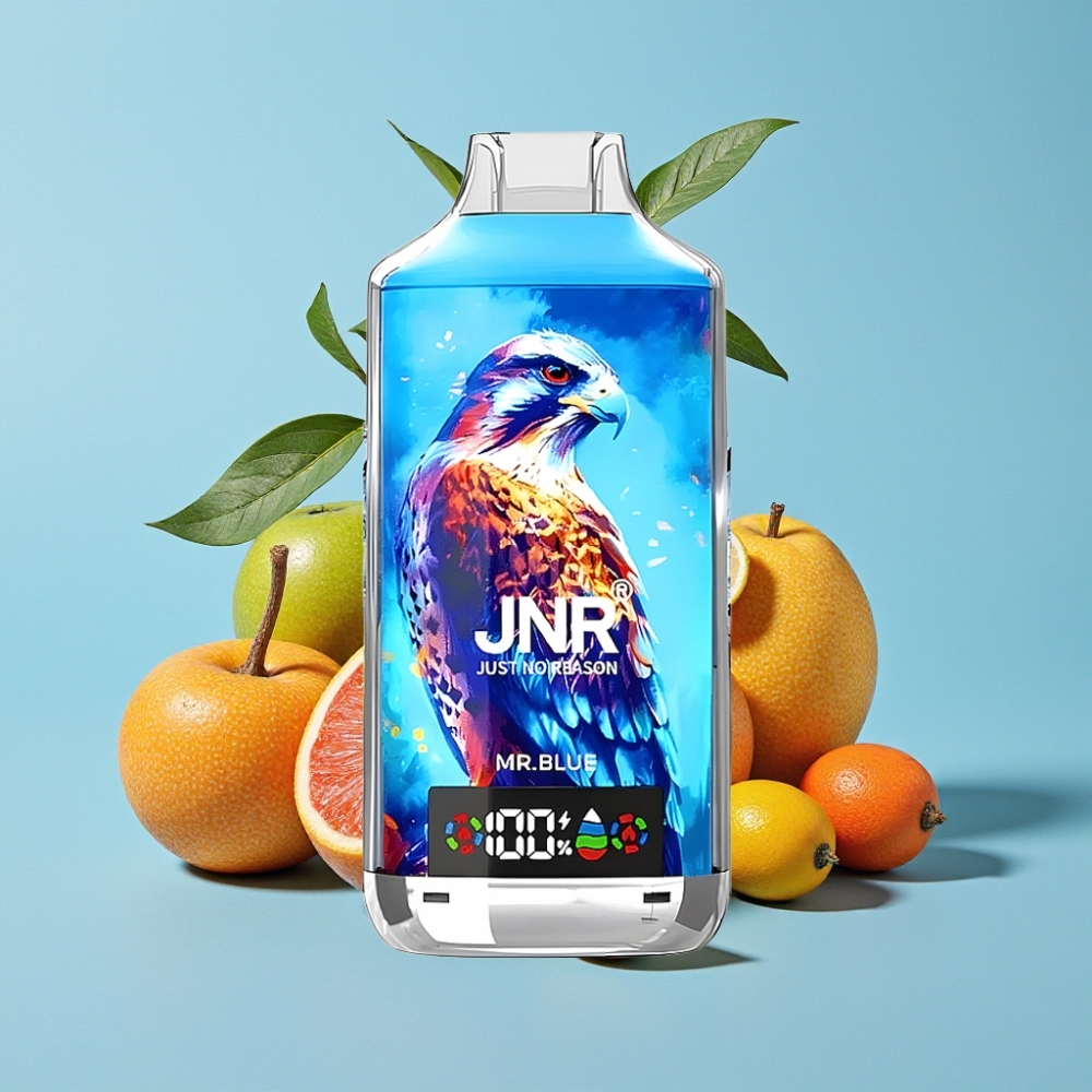 JNR Falcon X 18000 Puffs 24ml Dual Mesh Pantalla Digital Carga Rápida Tipo-C Sr. Azul