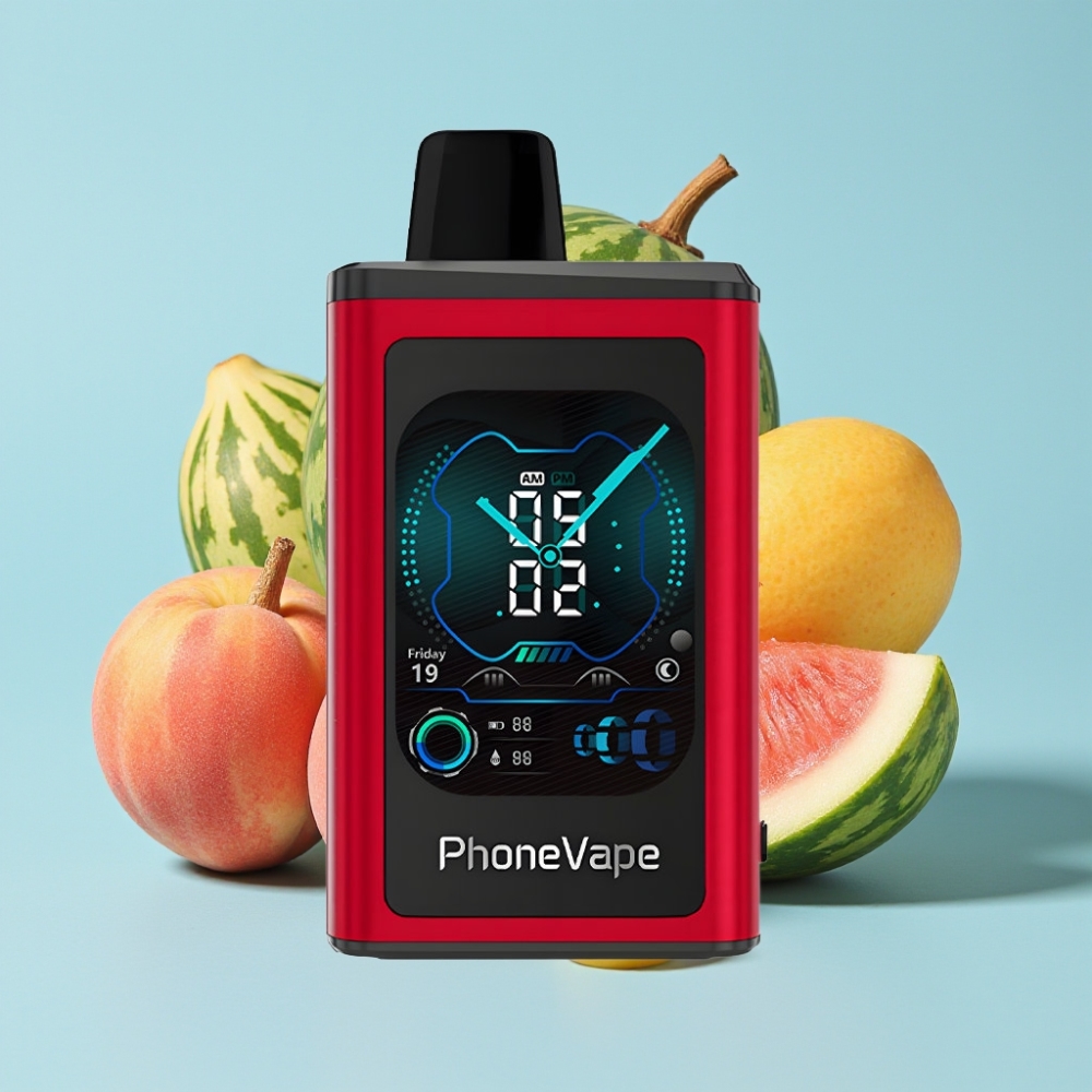 JNR PhoneVape 30000 caladas Batería 850mAh Tipo-C Turbo Modo Aire Ajustable App Durazno Mango Sandía