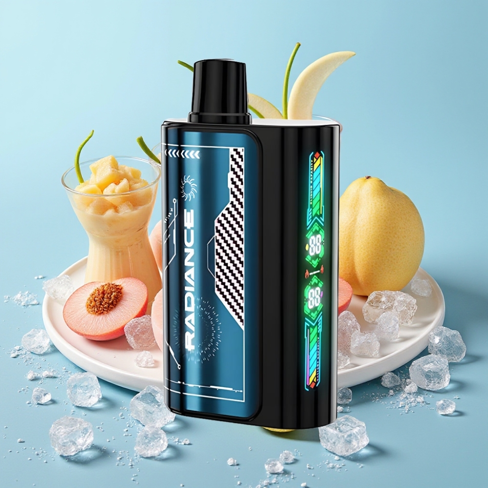 JNR Radiance 28ml 31000 Puffs Dual Mesh Coil Sabor DURAZNO VERANO HELADO