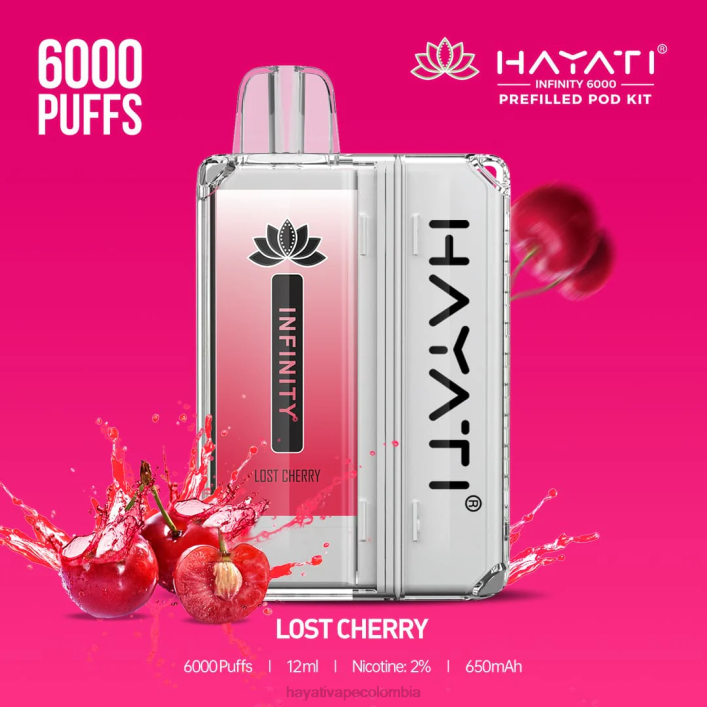 Hayati vape flavours - 0NLV154 Hayati Infinity 6000 kits de cápsulas cereza perdida
