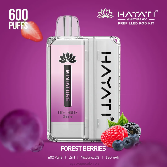 Hayati vape flavours - 0NLV34 Hayati Miniature kits de 600 cápsulas bayas del bosque