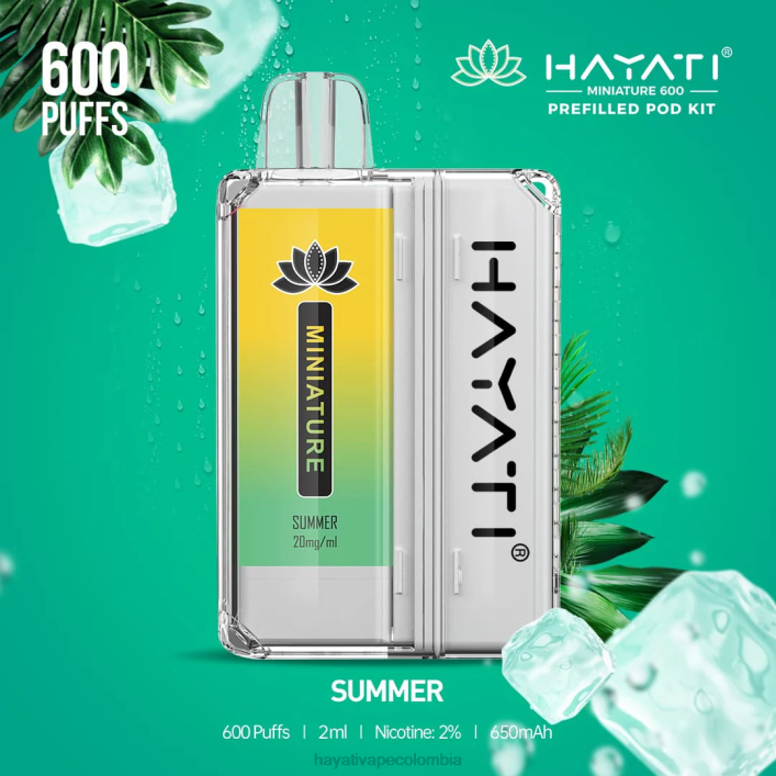 Hayati vape review - 0NLV48 Hayati Miniature kits de 600 cápsulas verano