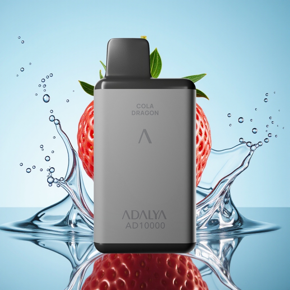Adalya AD 10000 Puffs Vaporizador Desechable Gris Espacial con Sabor a Fresa Splash