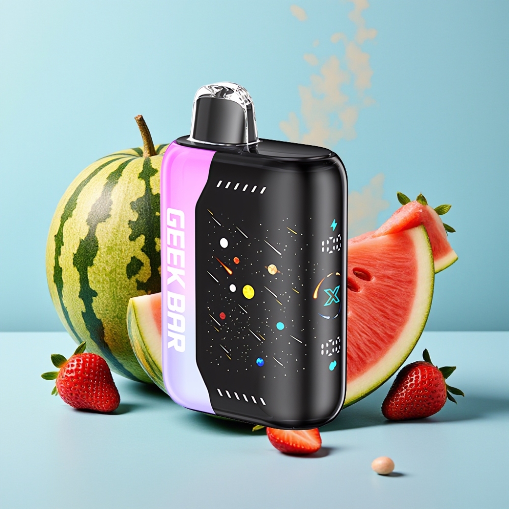 GEEK BAR Pulse X 42K Puffs Edición Meteoro Fresa Sandía Pantalla 3D Batería 820mAh