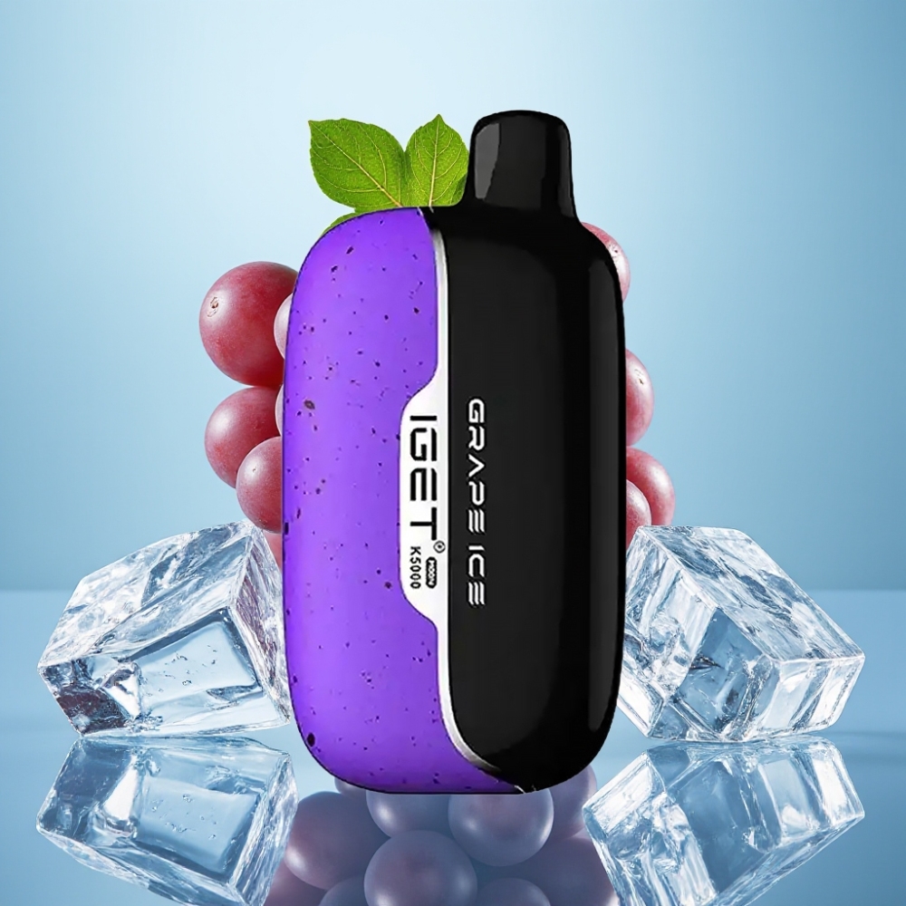 IGET Moon K5000 Puffs Vape Desechable Uva Helada 815g PC 135 Ohm 495x253x994 mm