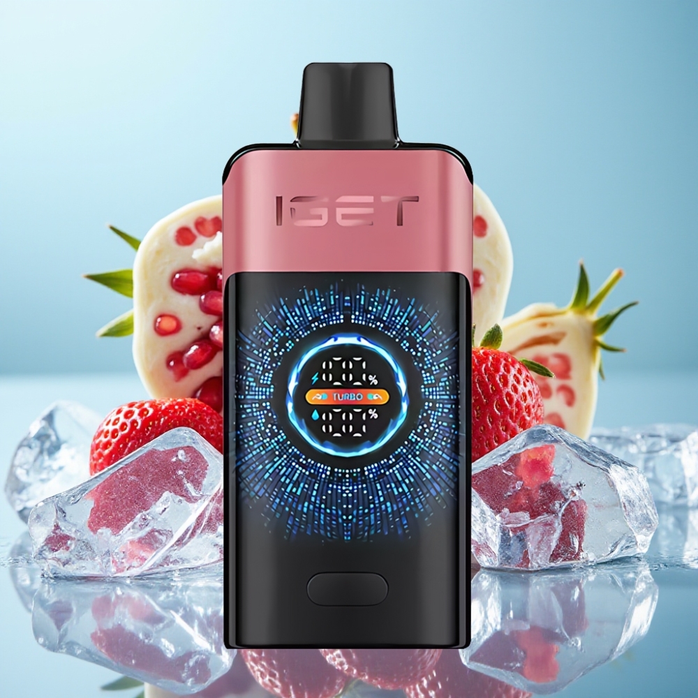 IGET ONE 12000 Puffs Vape Desechable con Pantalla Curva y Sabor Fresa Granada Helada