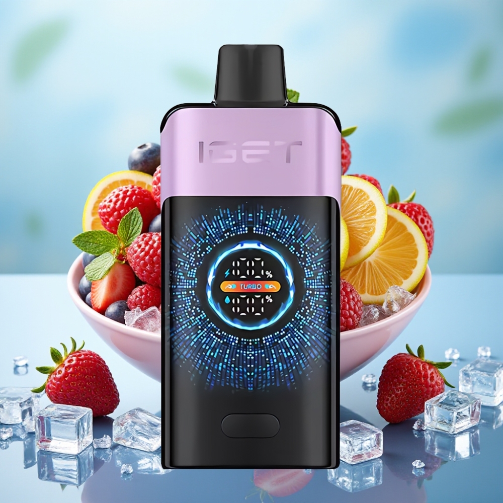 IGET ONE 12000 Puffs Vape Desechable con Pantalla Curva y Sabor a Frutas del Bosque Heladas