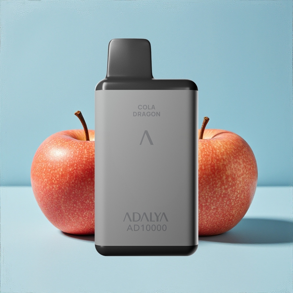 Adalya AD 10000 Puffs Vape Desechable Gris Espacial con Sabor a Dos Manzanas